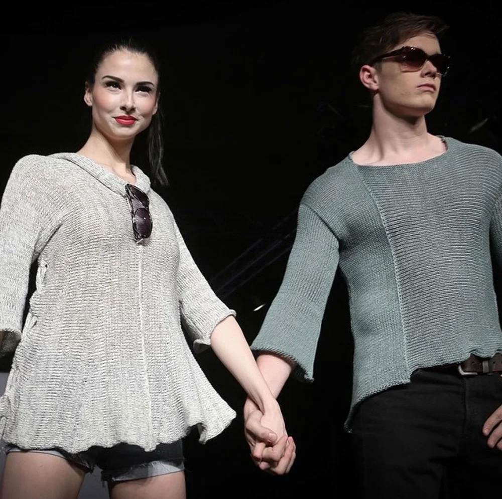   FRED BOYD &nbsp;S/S 15 Side Flare (left) + Tin Top (right) 50% Cotton/50% Merino Wool 