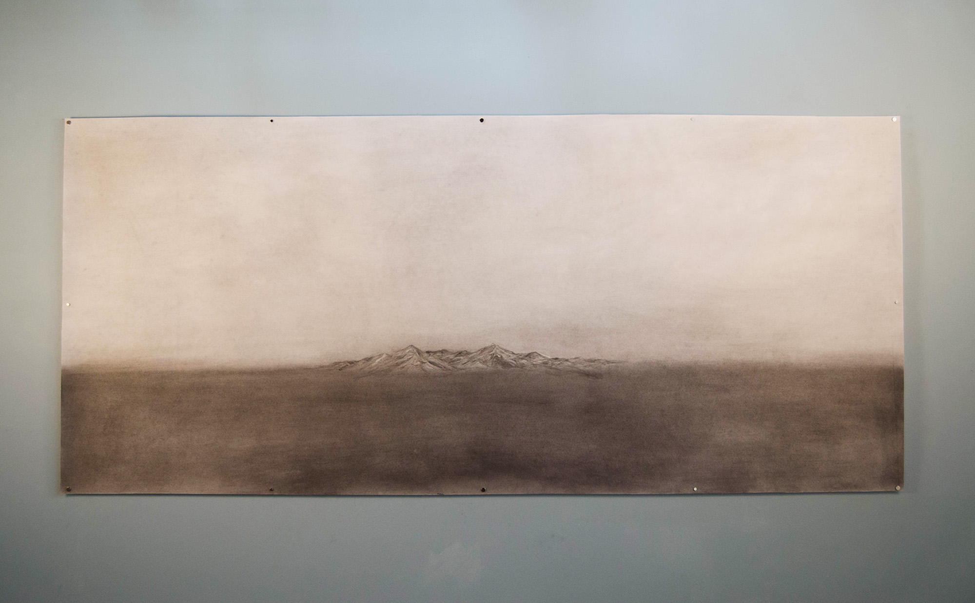 FROM SEA TO SHINING SEA. Graphite on paper, 4x8', 2017.