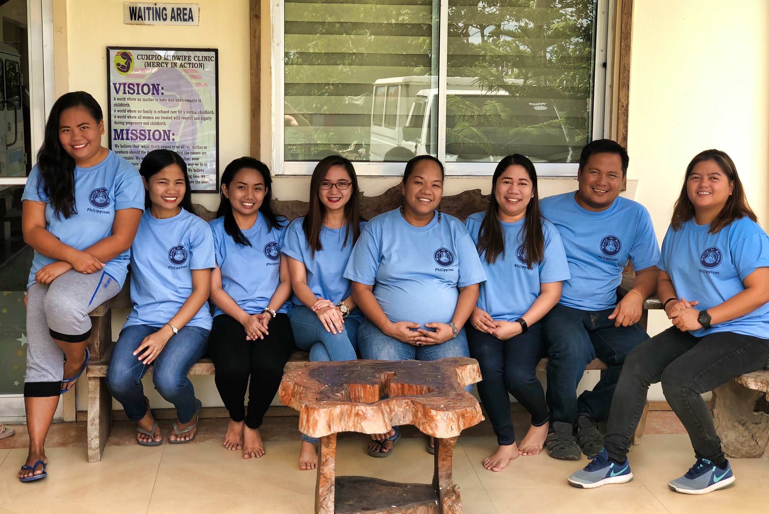 Staff of Mercy In Action Tanauan, Leyte island: Vina Ramos, Anabelle Redubla, Beberly Pimentel, Mitch Catenza, Rina Miller, Nerissa Cumpio, Alexander Cumpio, Tina Cumpio.