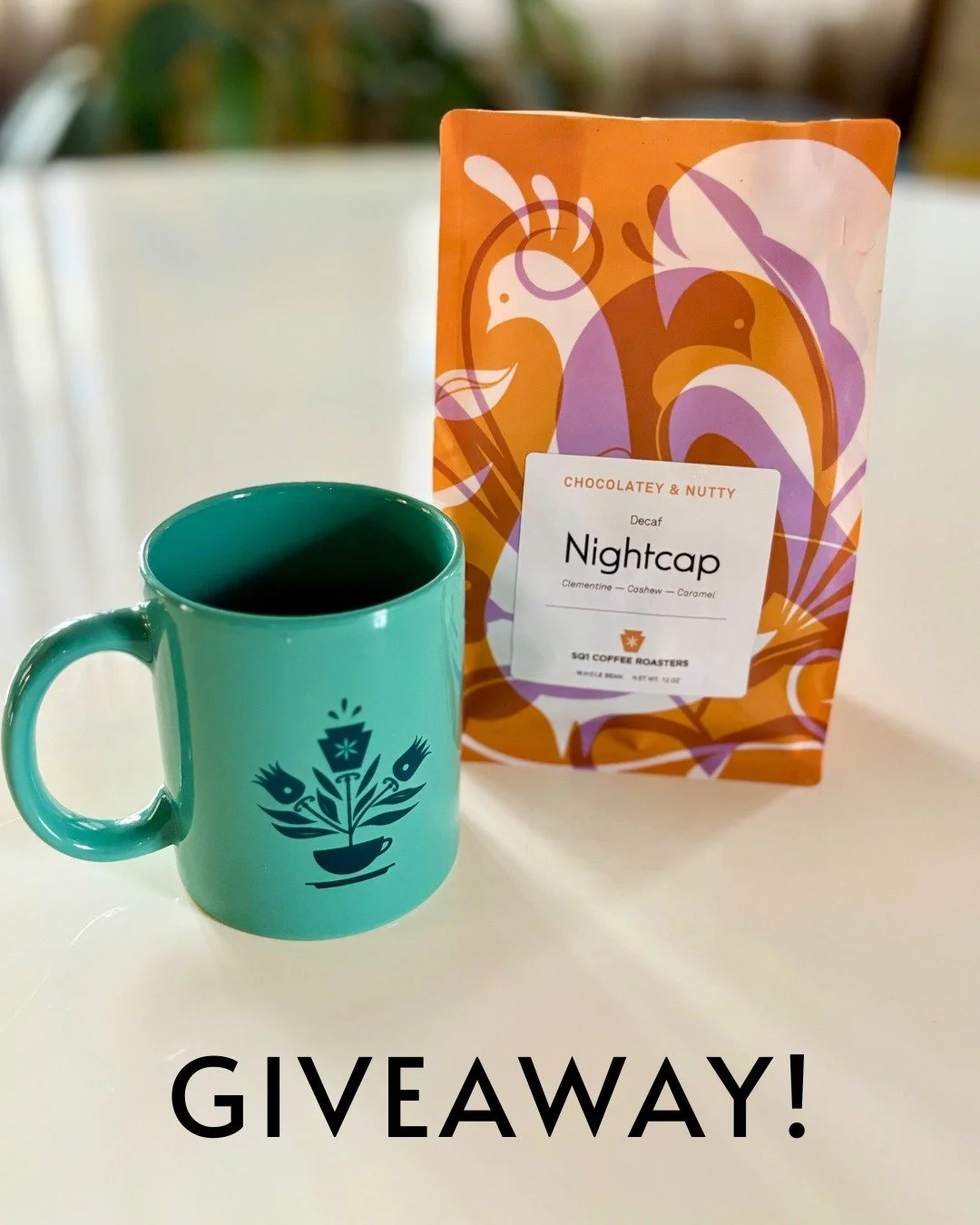 🎉 DECAF GIVEAWAY 🎉

Decaf drinkers are the unsung heroes of the coffee world. So this one's for you! 

We're giving away a 12 oz. bag of our award-winning Nightcap decaf and a SQ1 teal mug to TWO lucky winners.

How to Enter:
✨ Like this post
✨ Fol