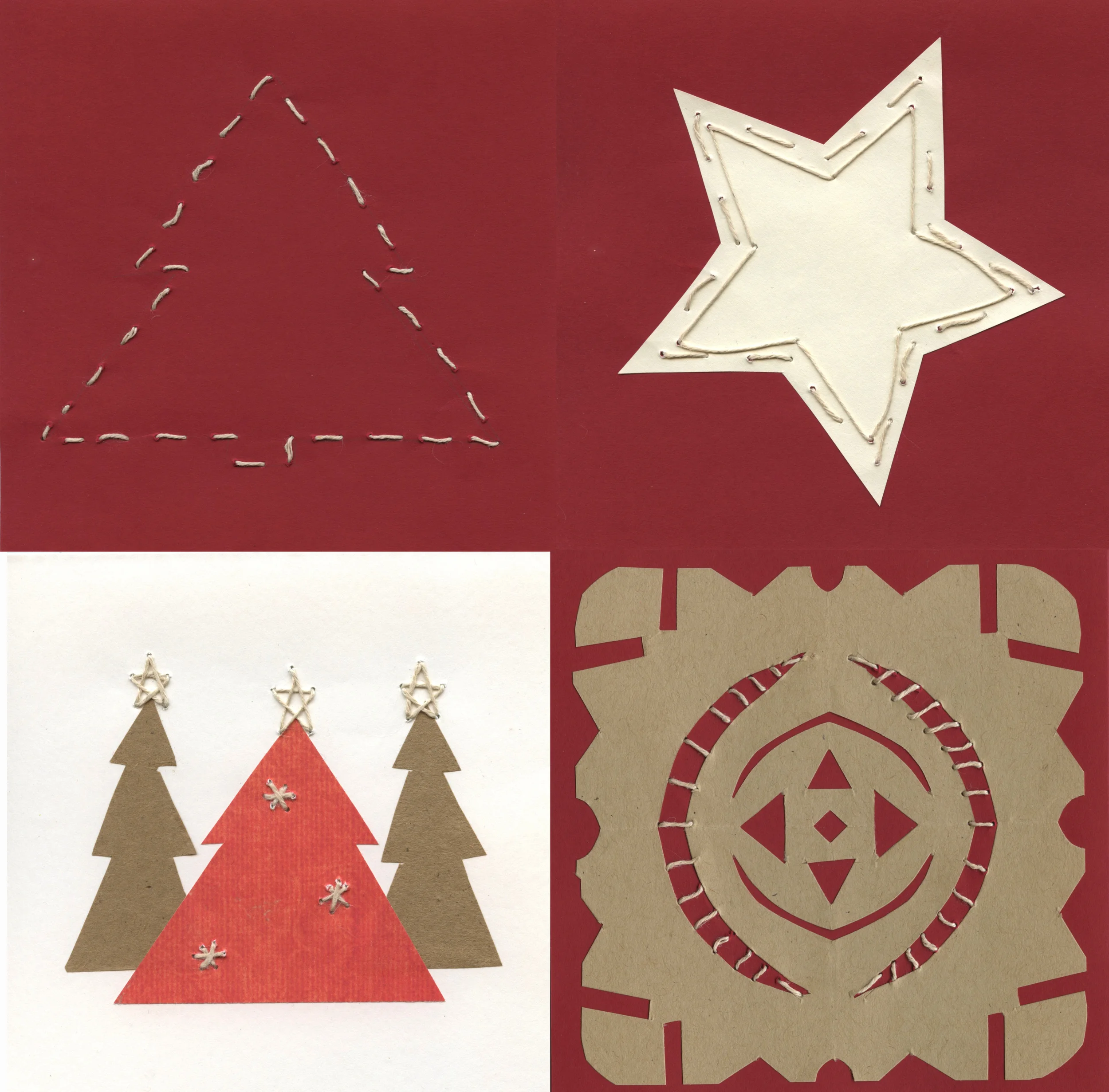 Stitched Christmas cards