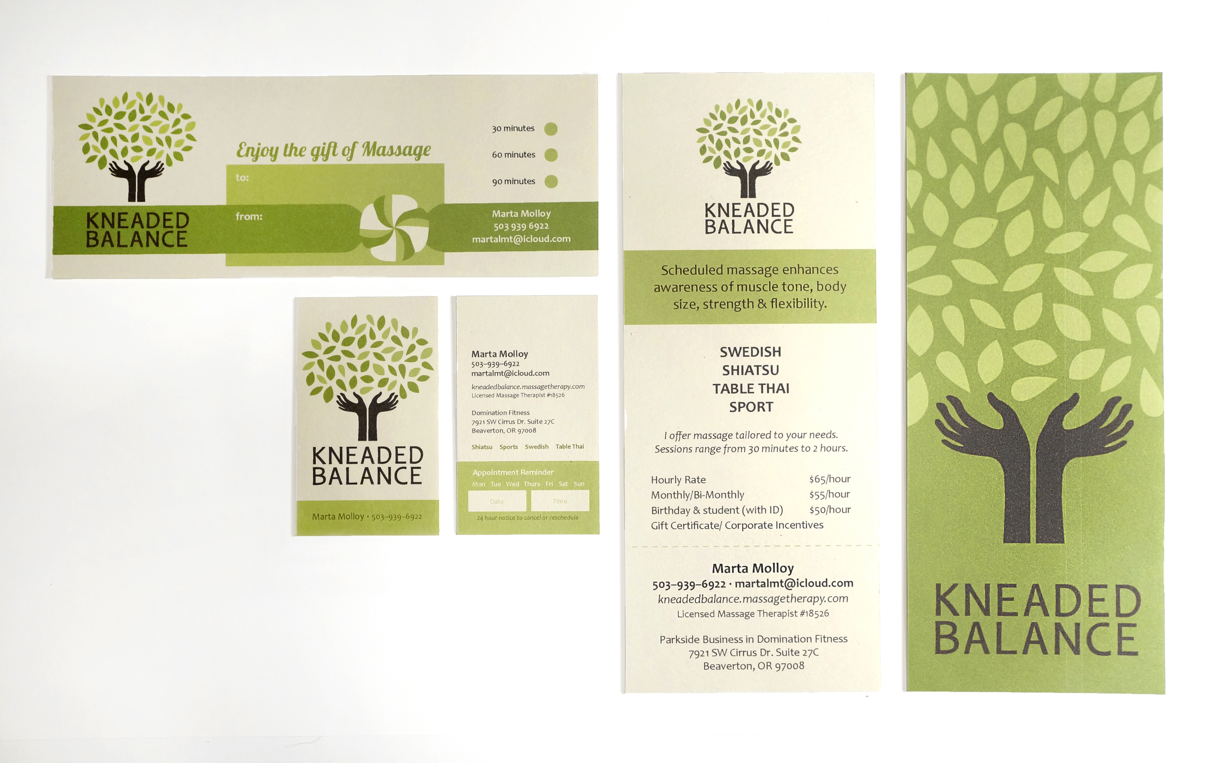 Kneaded Balance Massage Therapy brand.