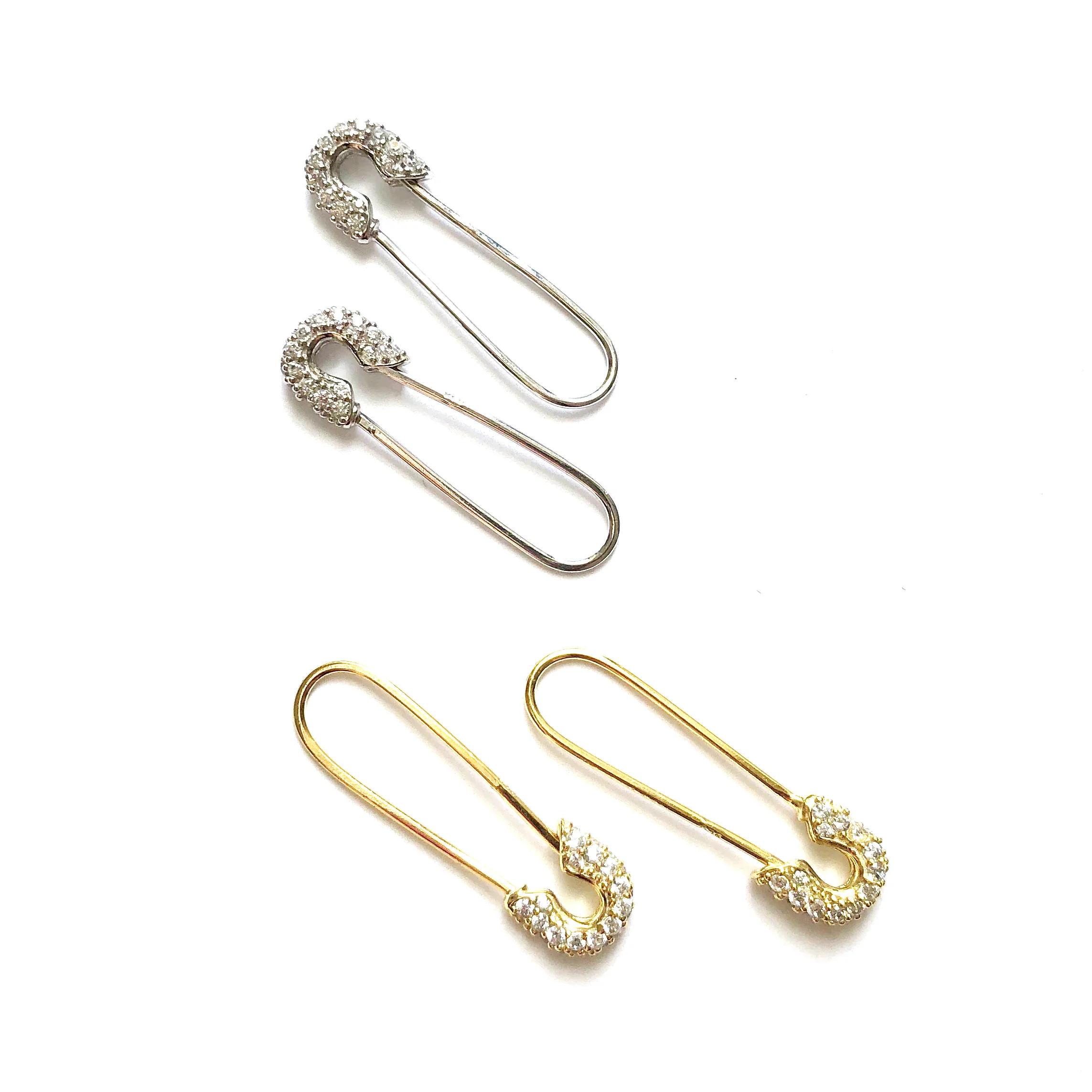Pave Sterling Safety Pin Earring Set.jpg