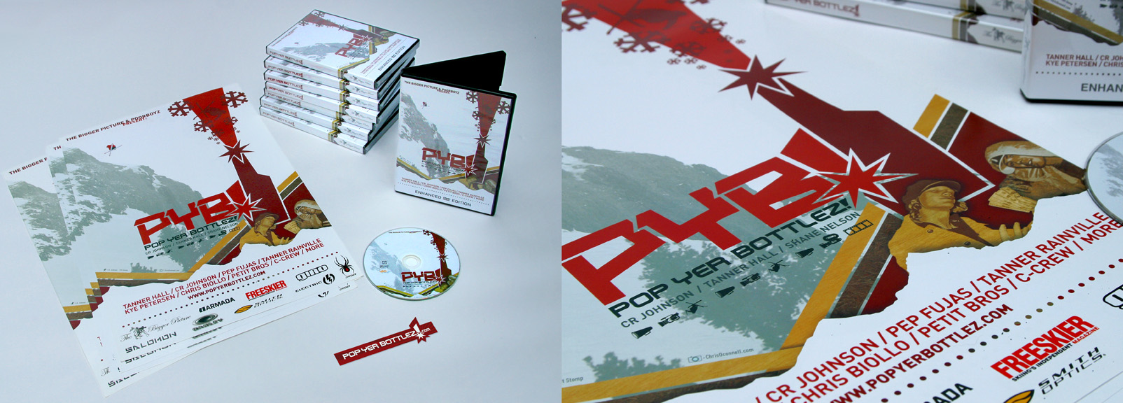 Pop Yer Bottlez! - Feature Ski Film - Dir. Shane Nelson - Packaging and marketing material design - Shane Nelson 