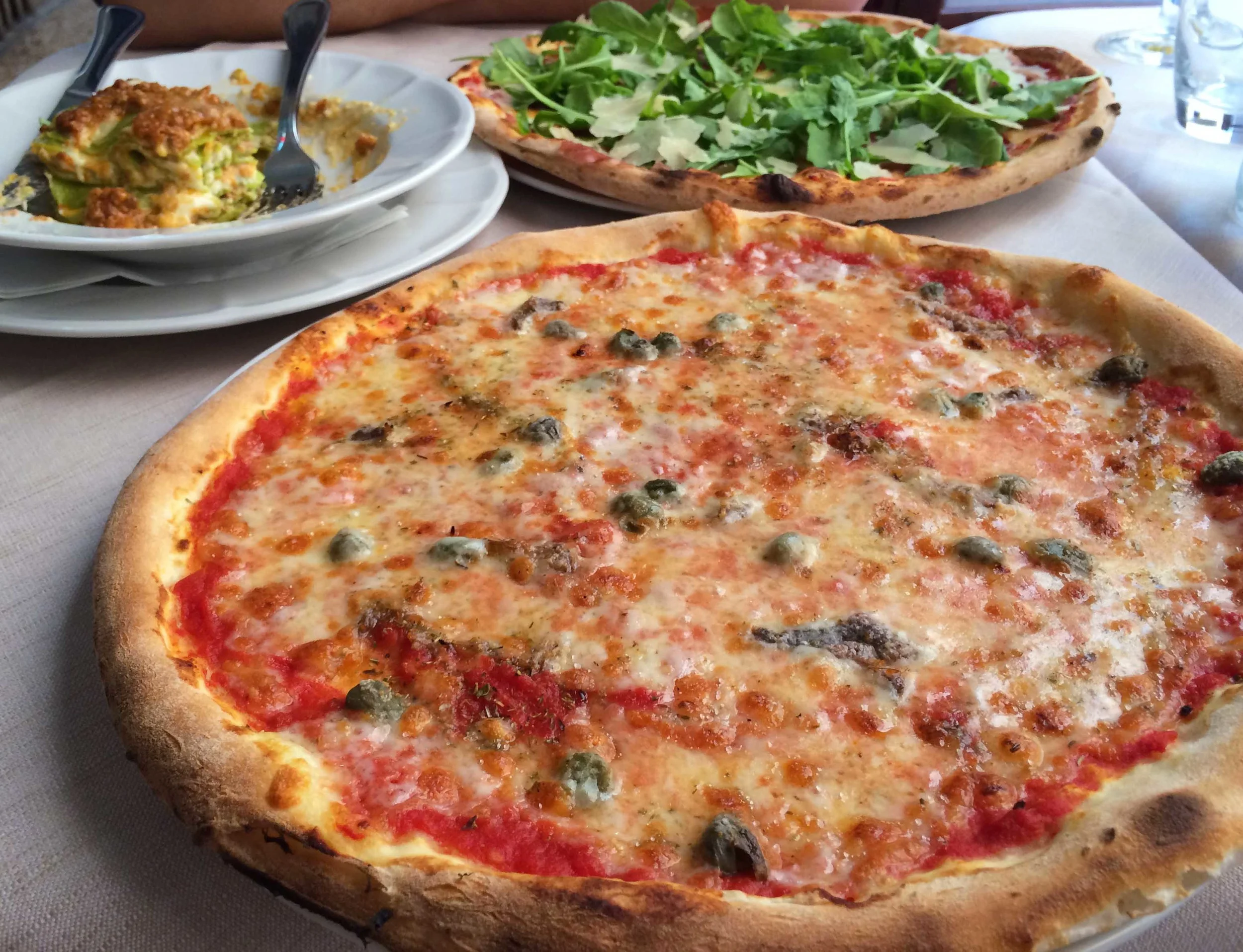 Our first pizza in Italy at Ristorante Pizzeria Nino.