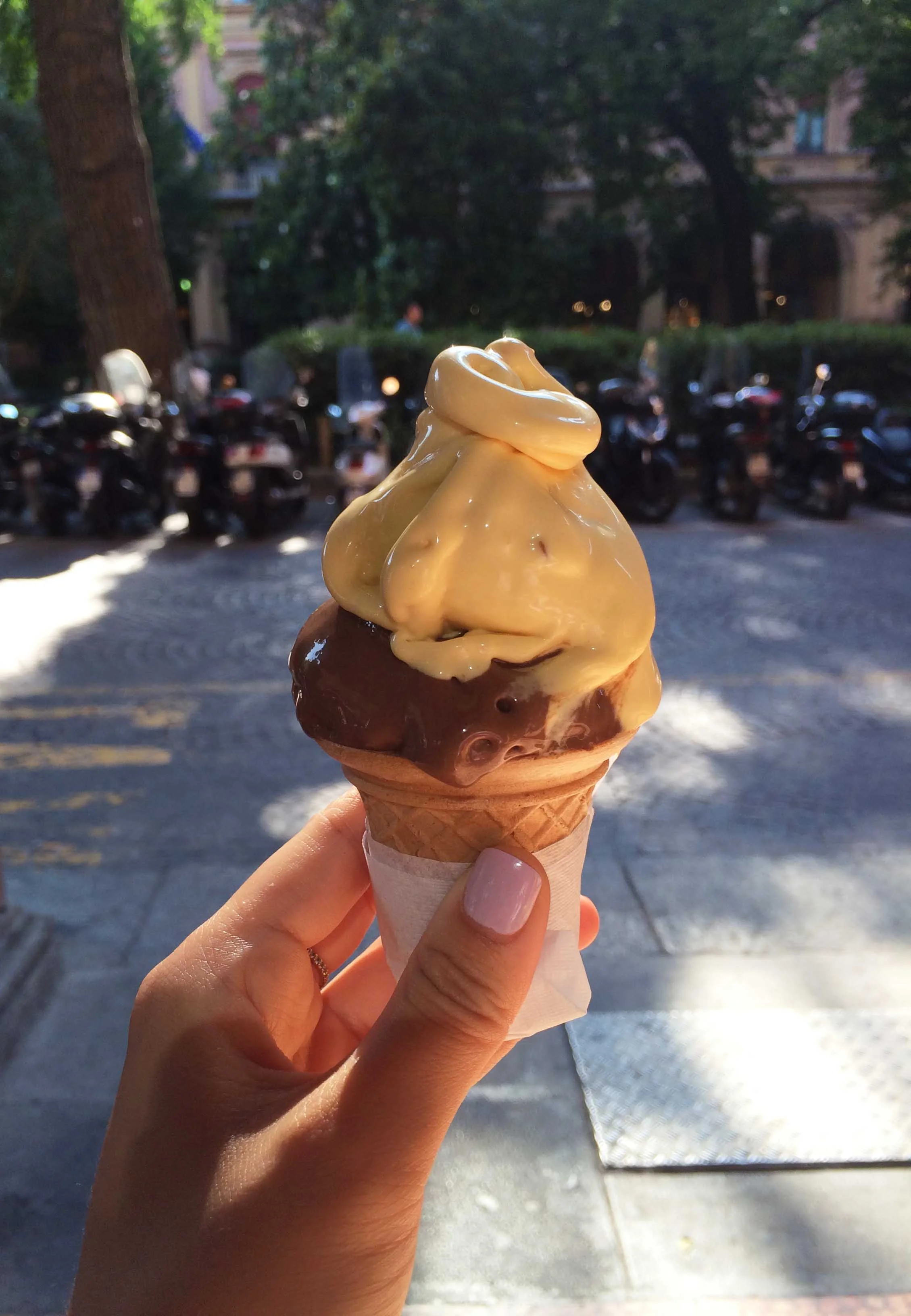 Don't let this little cone fool you. This is the best gelato in the world. Run to Cremeria Funivia and get a scoop of Leonardo and San Luca. You can thank me later.