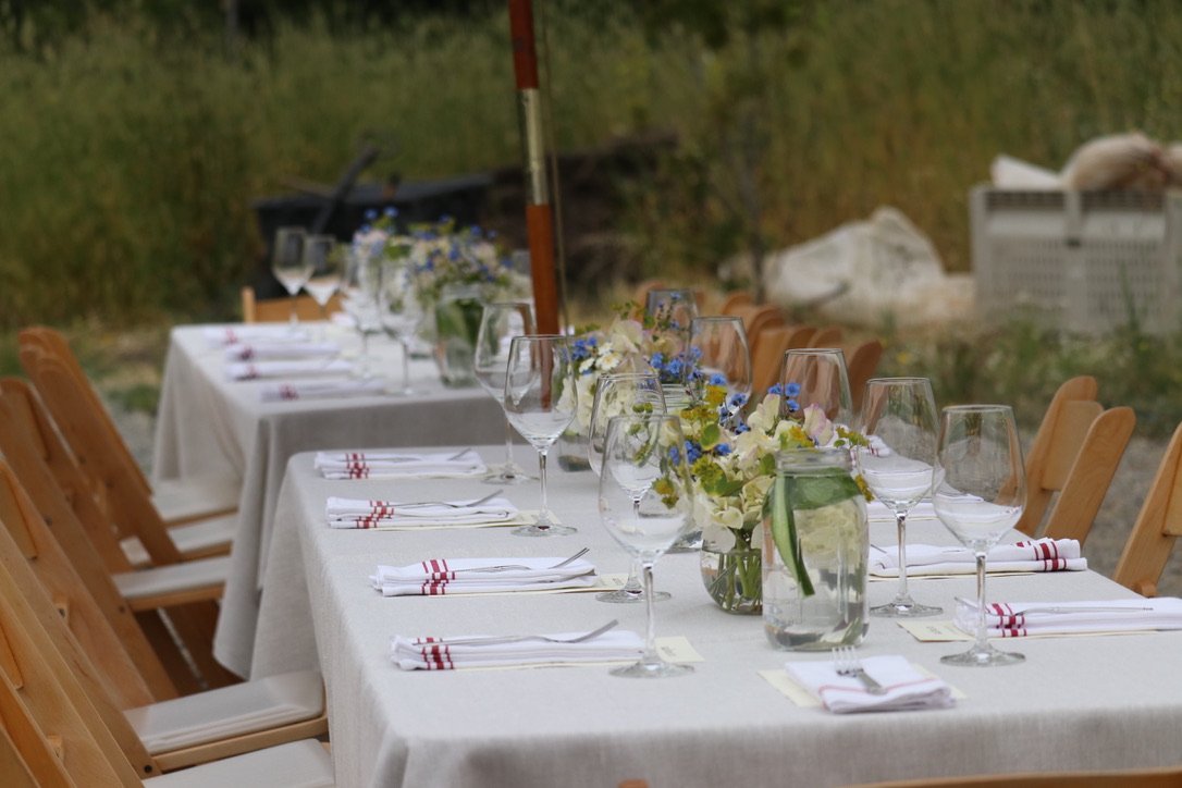 Little wing at the farm tables