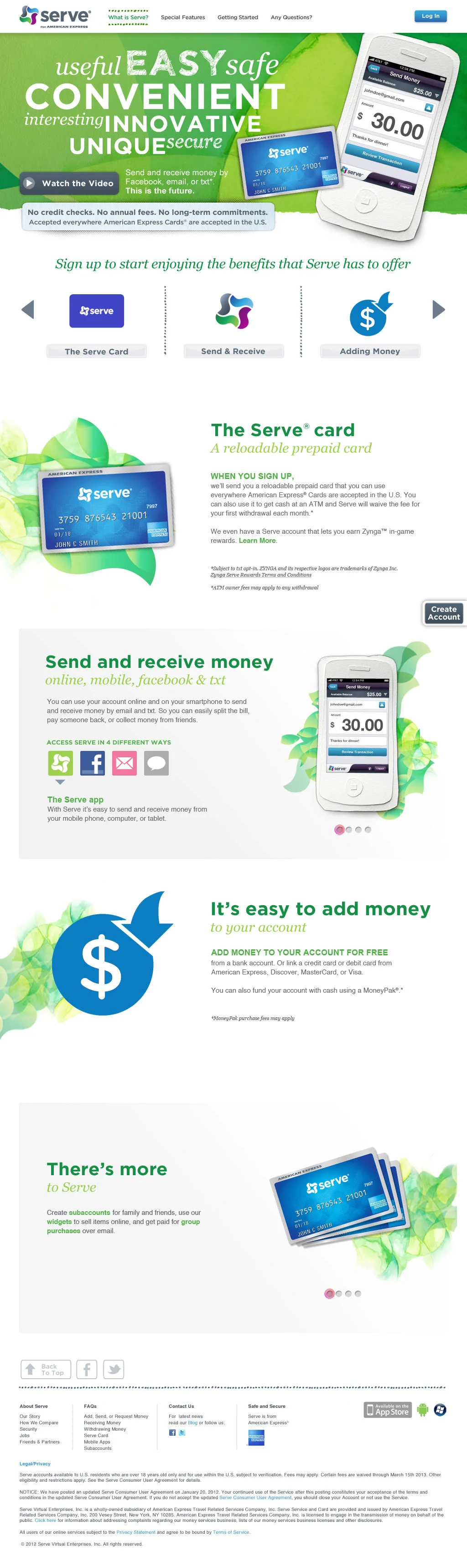 The parallax site for Serve