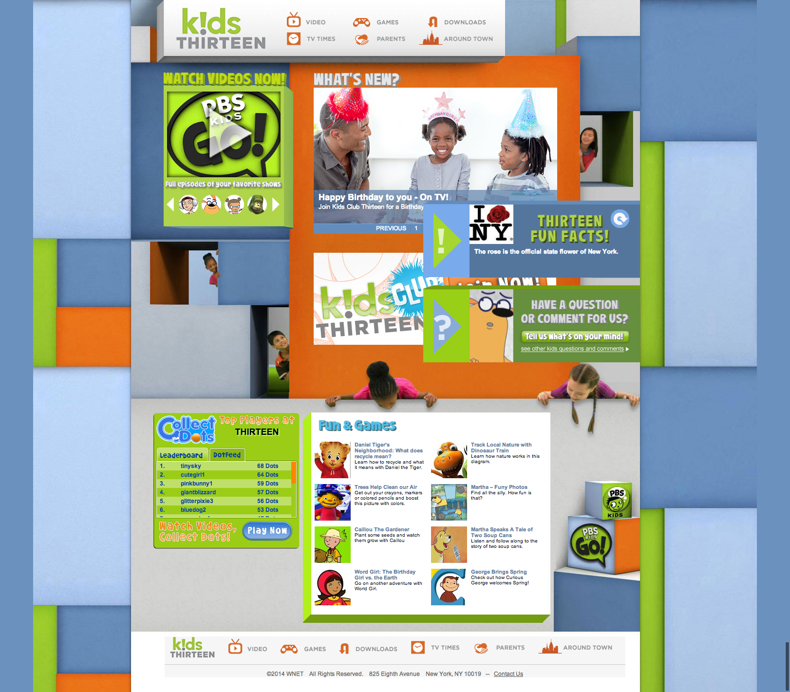 Landing Page. (Easter girl of the two girls prompting the user that there's more below that part of the screen)