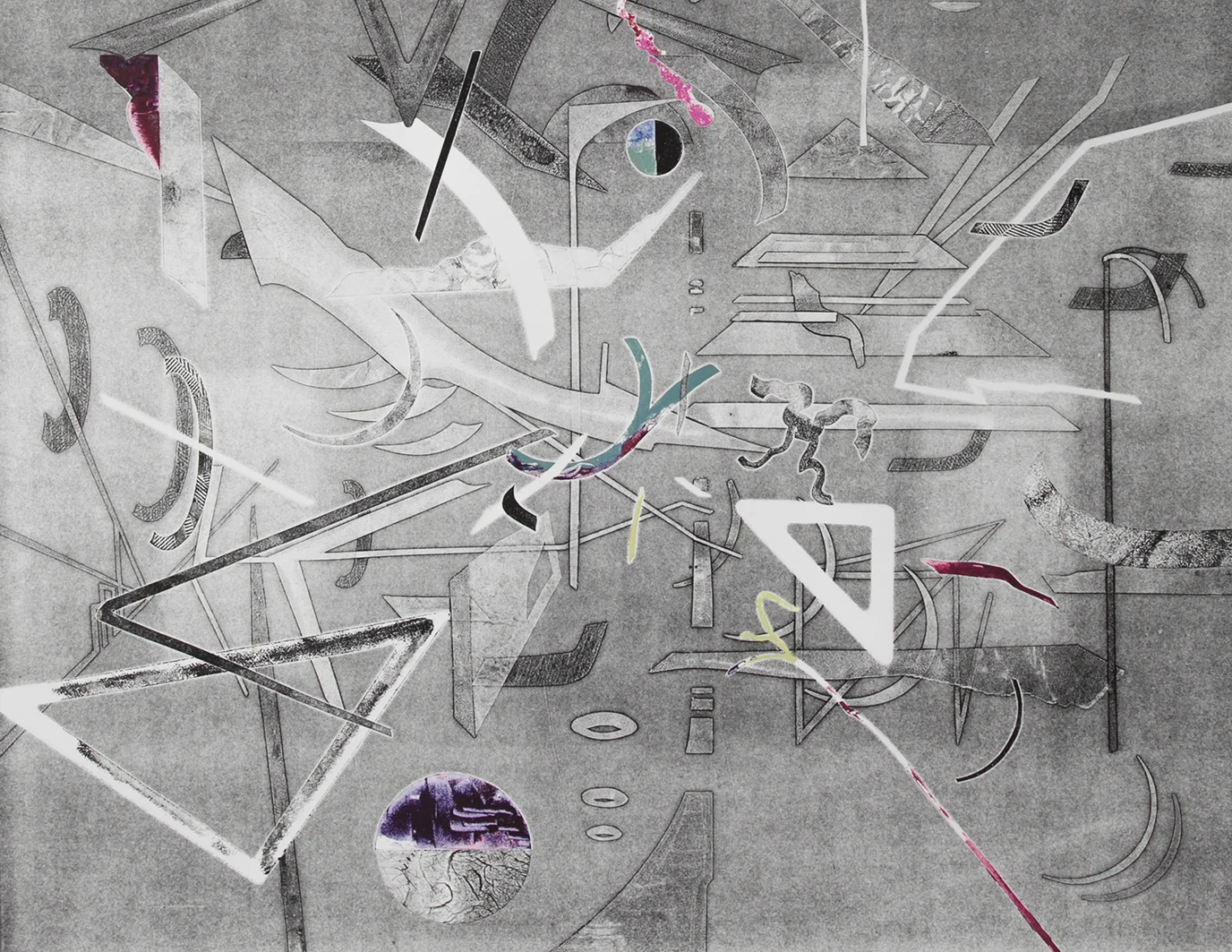 exploded-view 6 (detail), 2015, monotype, 31" x 40"