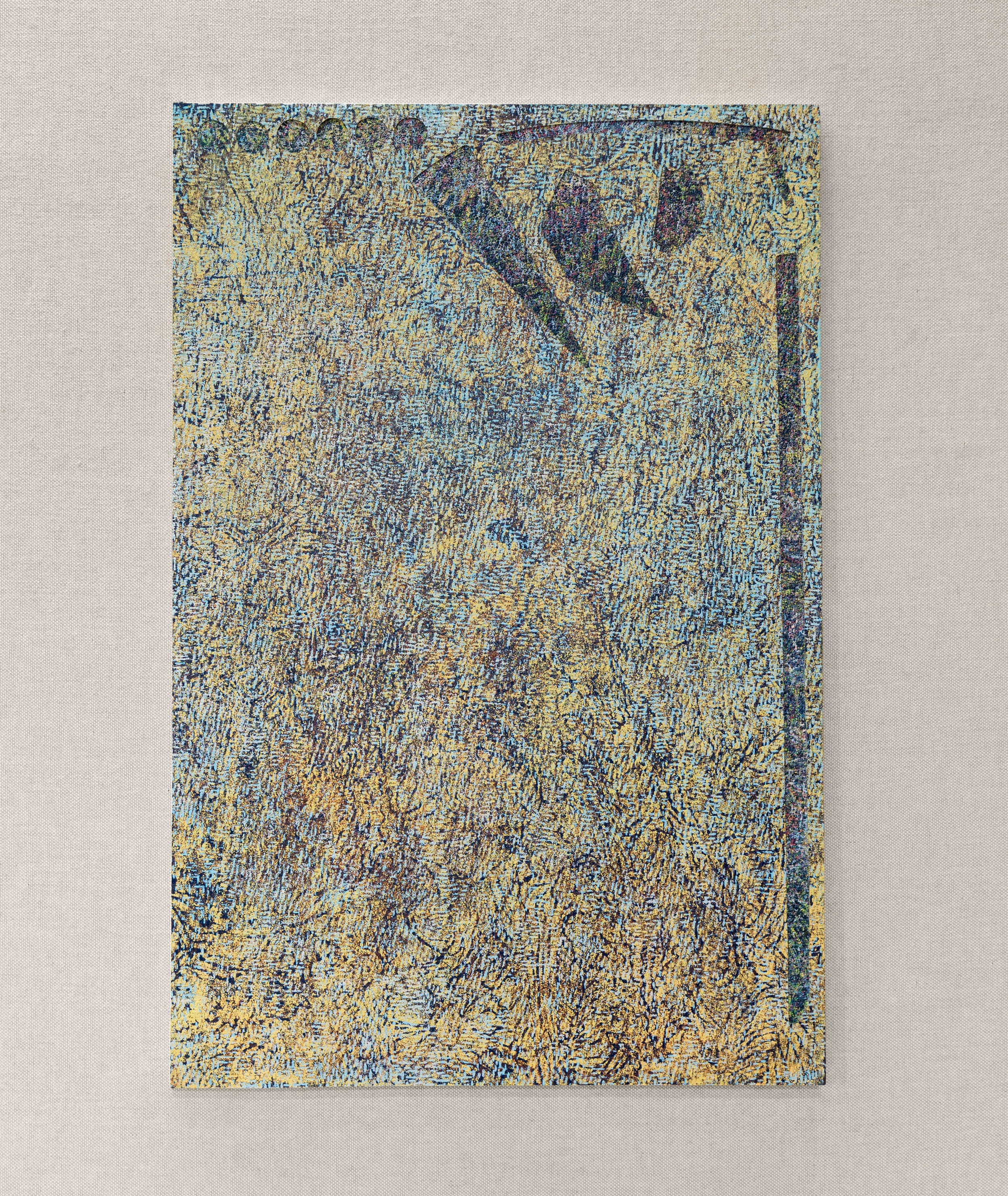 Field of Irisarri (Variation 3), Woodblock print & MDF board, Shoreline Community College, 2017