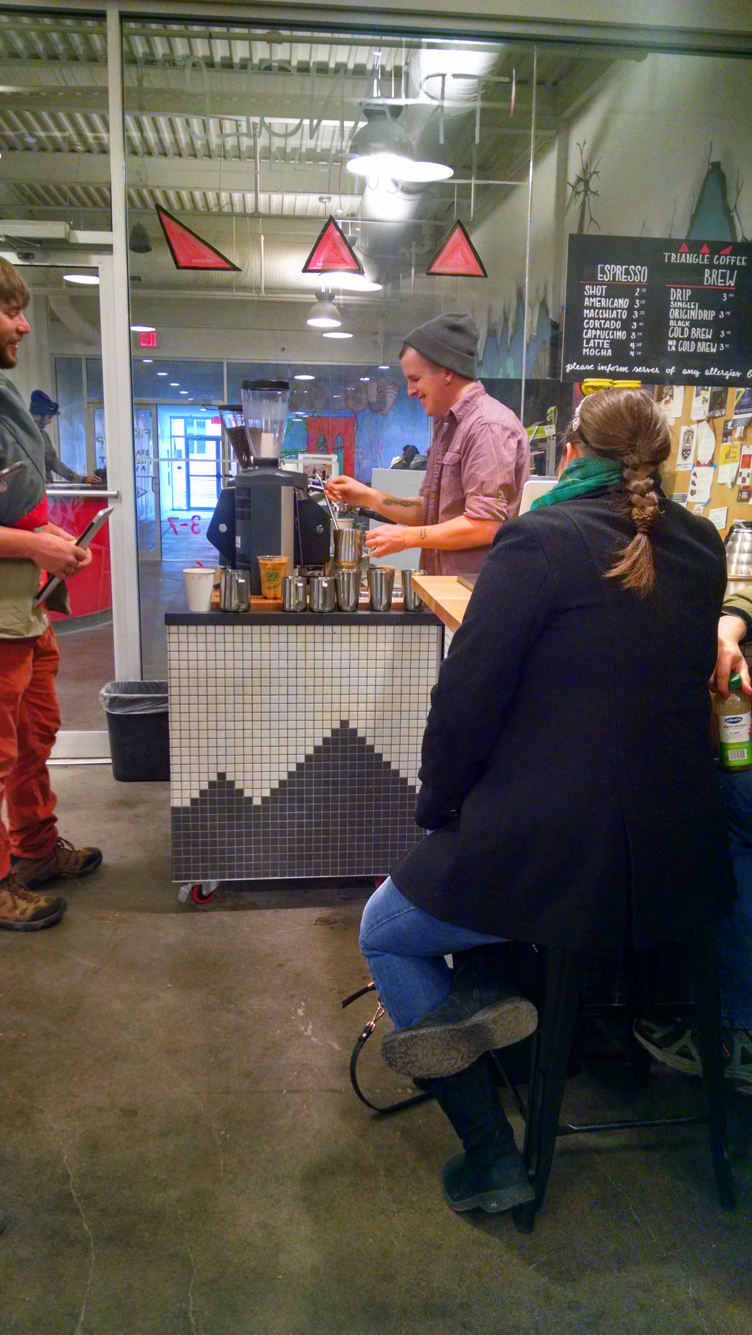Tommy McLarney, co-founder, chats with customers.