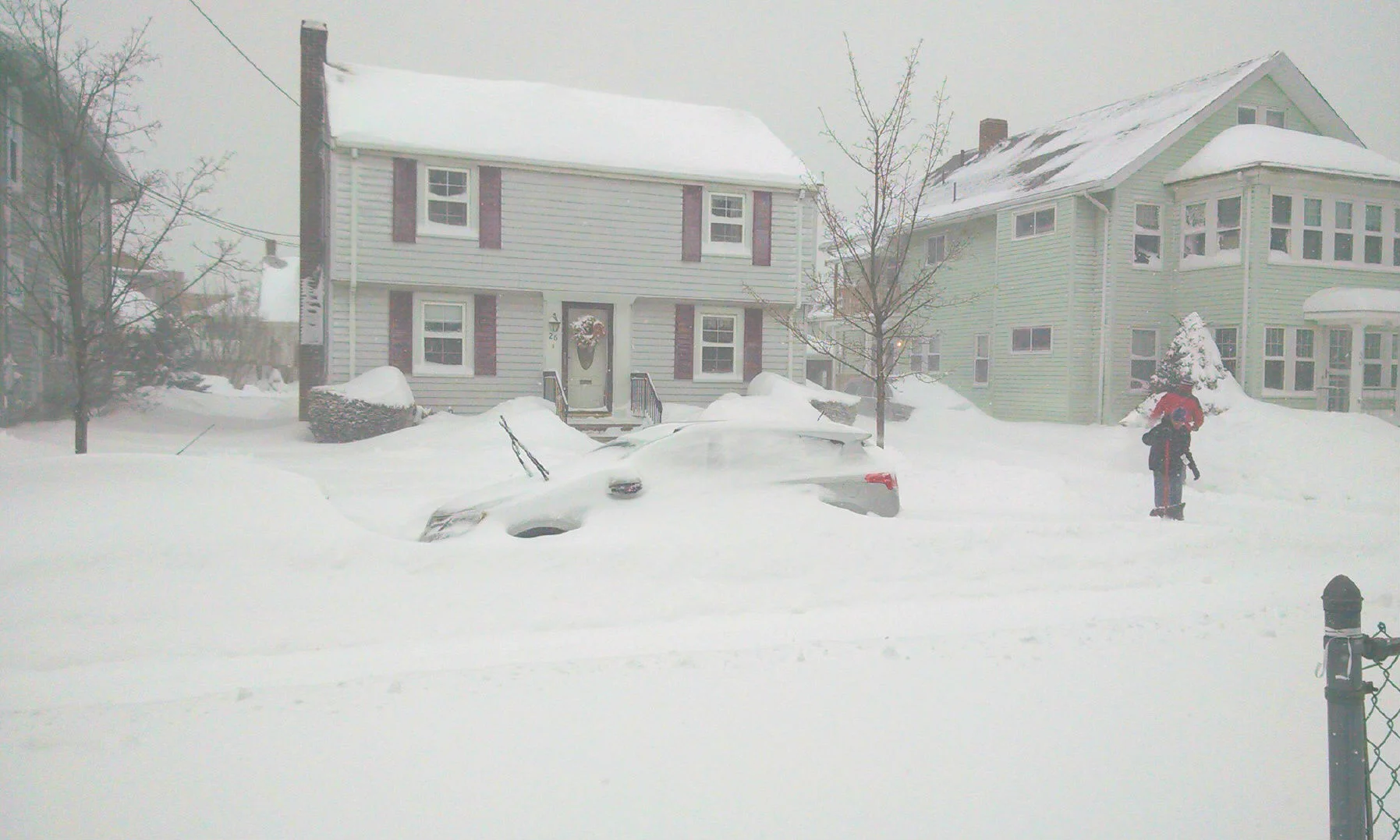 View of the winter storm on Tuesday from Quincy, MA.