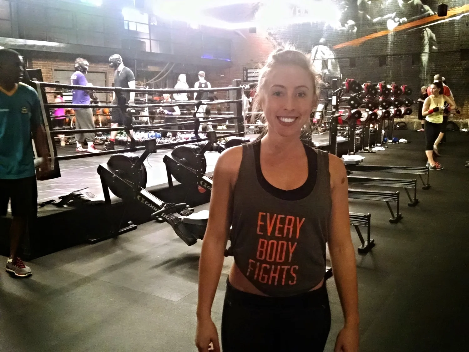 Fight Trainer, Cassie Brown, inside The Club.