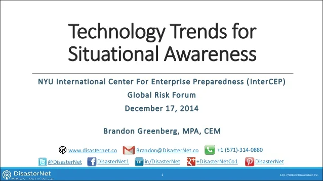 Technology Trends for Situational Awareness