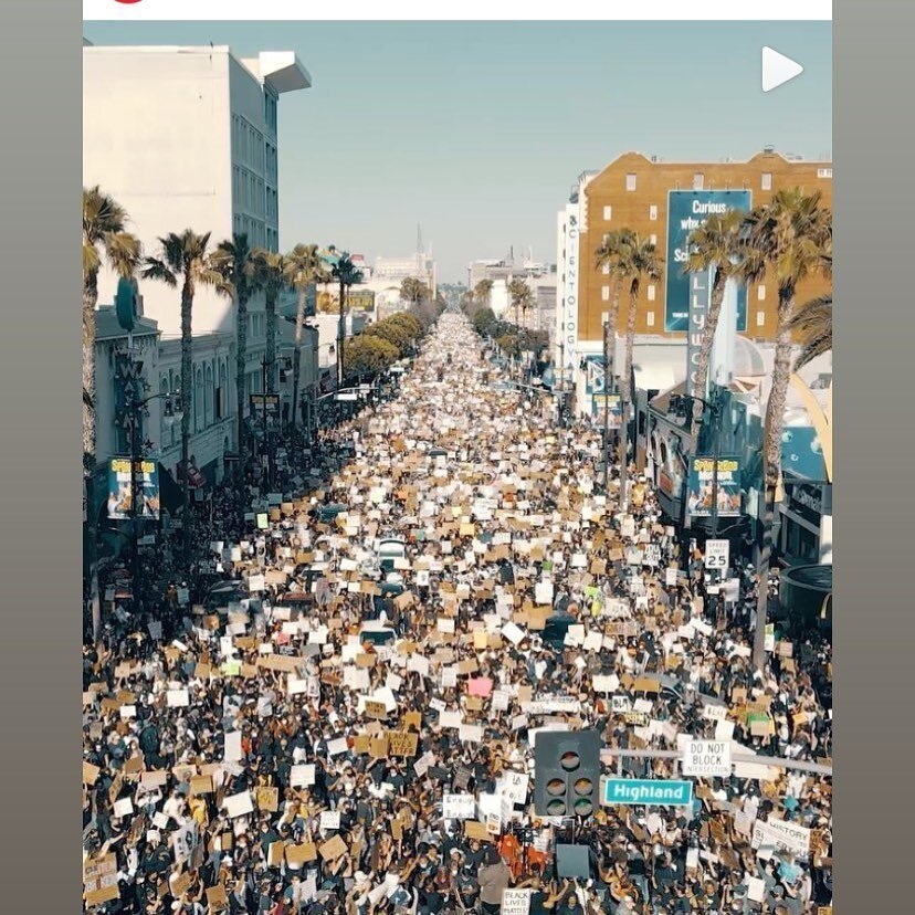 Truly heartwarming to see over 10,000 people peacefully gather yesterday to support BLM. Thanks for sharing @marqueswyatt -&gt; Go @yakooza to see this incredible video and ariel view!