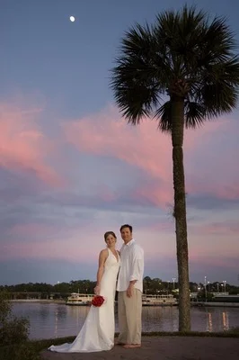 ....and the moon came out. Christie and David are married!