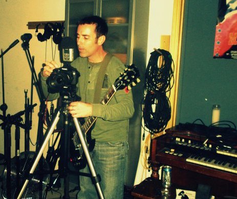 hard at work in the studio
