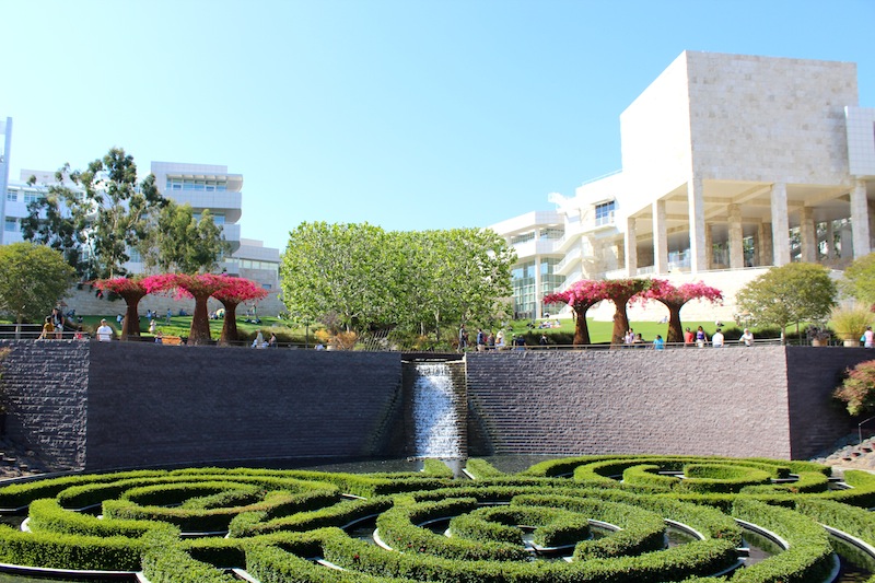 Gorgeous Central Garden at The Getty. I took this photo because I thought my nephew would like how the hedges look like Mickey Mouse.