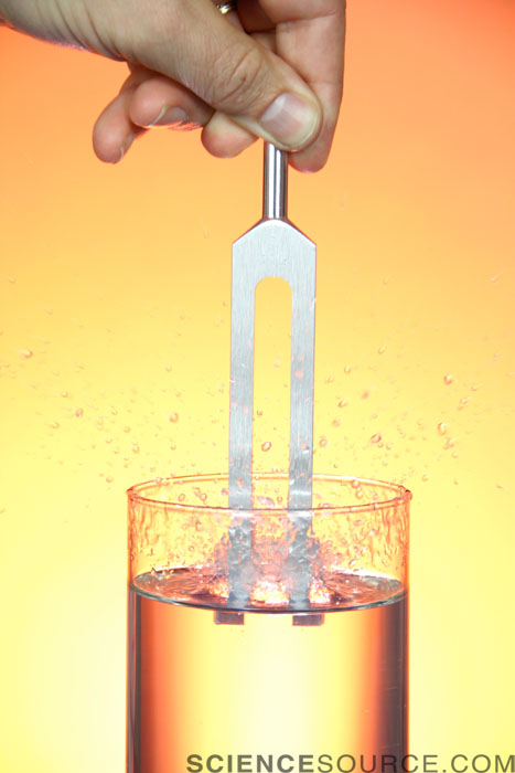 Tuning fork in water