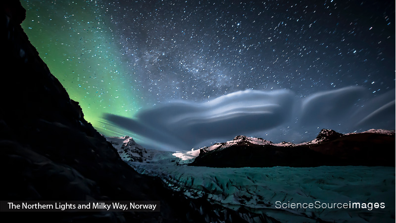 Aurora Borealis and Milky Way, Iceland
