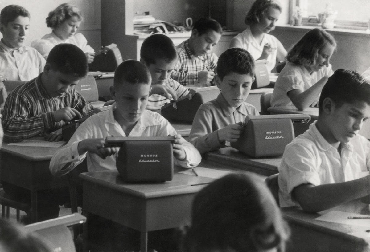 1955, Students use Calculators