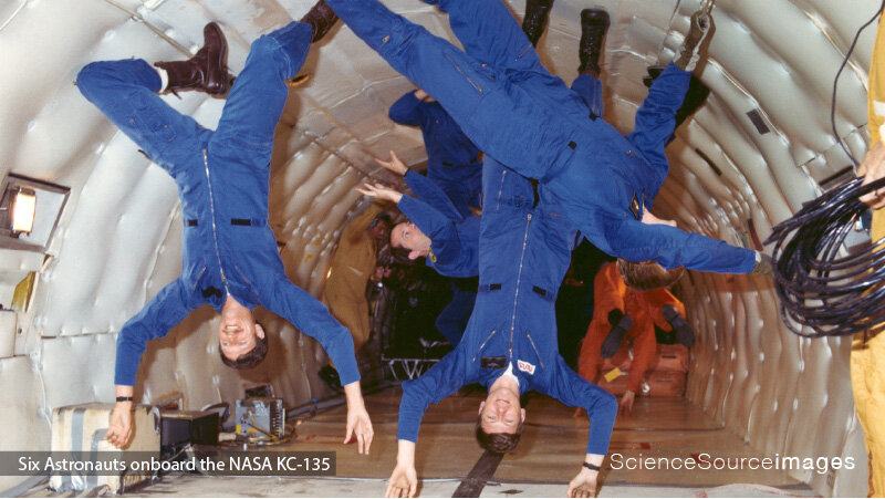 Old Photo of Astronauts, Weightless