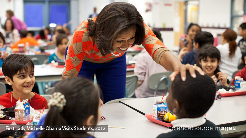 MICHELLE OBAMA HAS LUNCH WITH STUDENTS, 2012