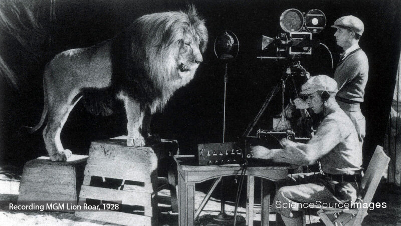RECORDING MGM LION ROAR, 1928