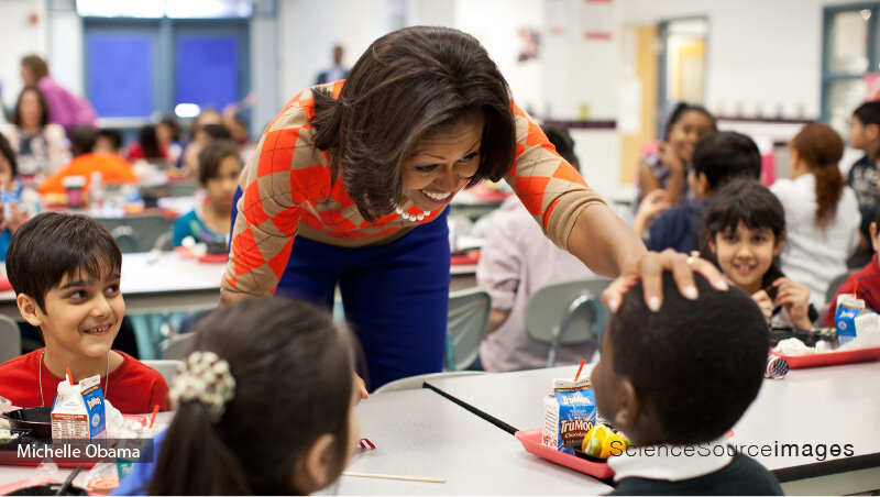 MICHELLE OBAMA HAS LUNCH WITH STUDENTS, 2012