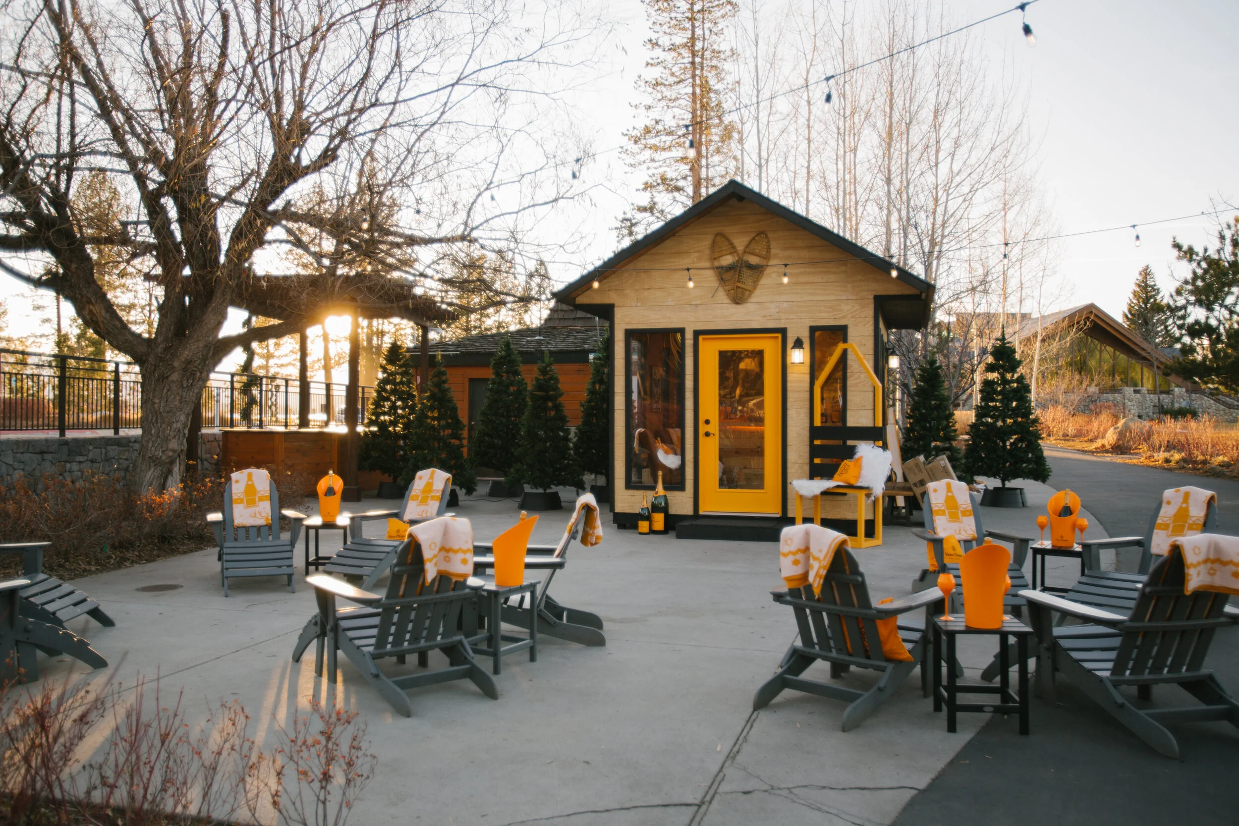 VEUVE CLICQUOT CHAMPAGNE CHALET X EDGEWOOD HOTEL, TAHOE CA