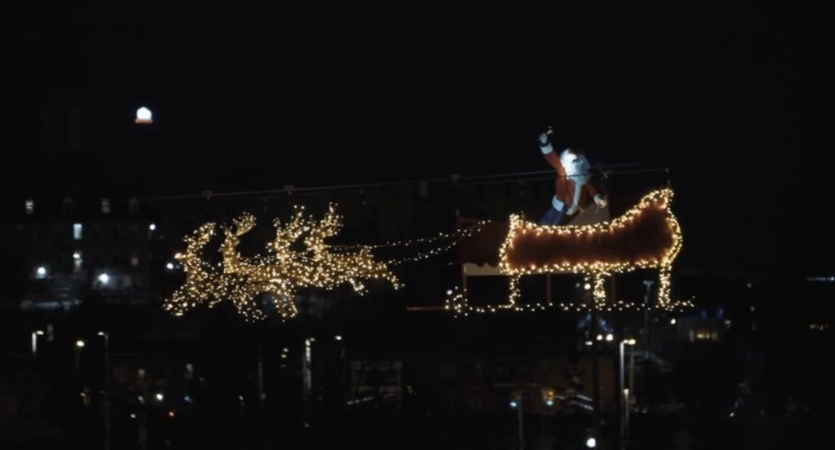 Nick Steers, santa Zipline stunt