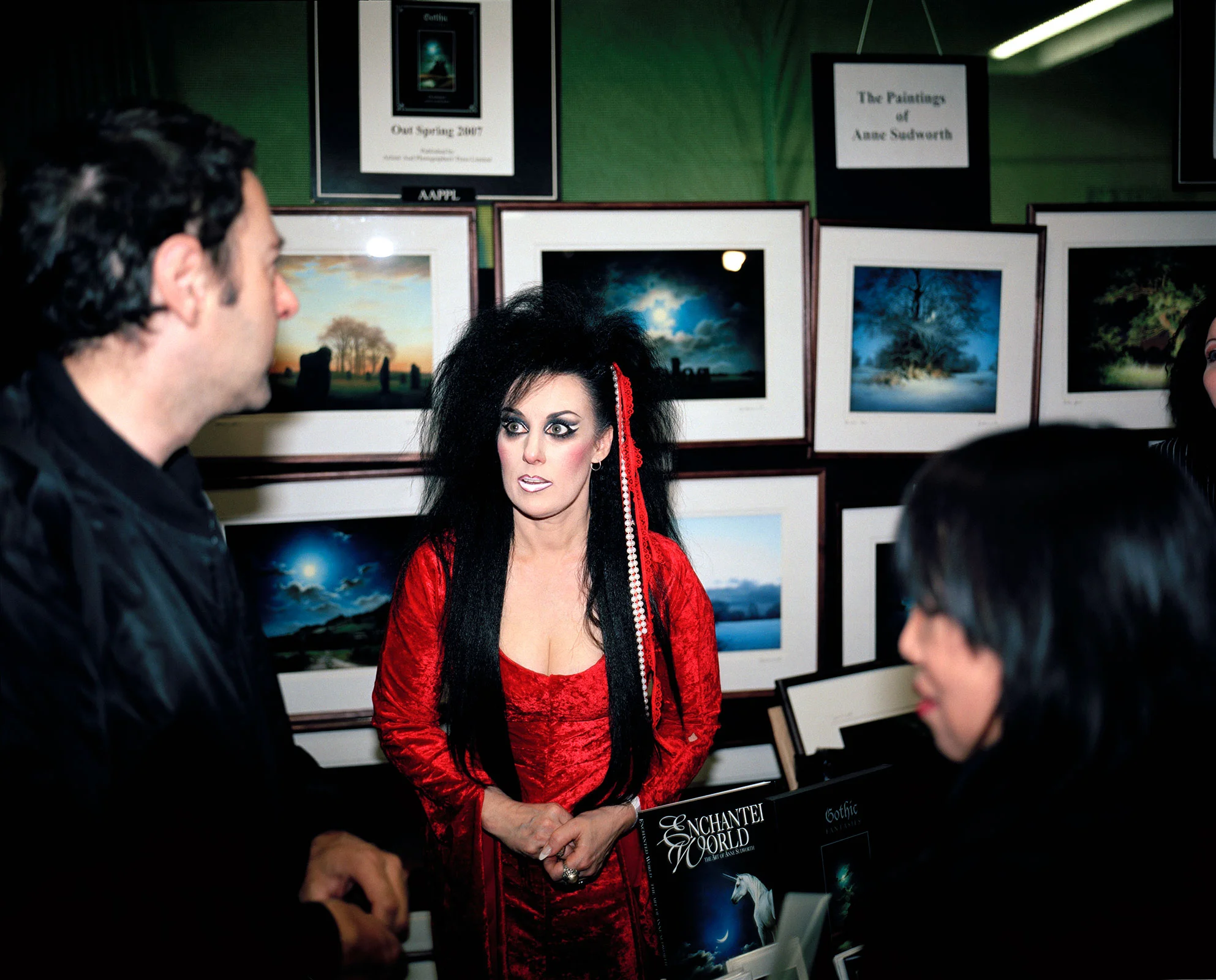 goth woman running gothic picture gallery during Whitby Goth weekend