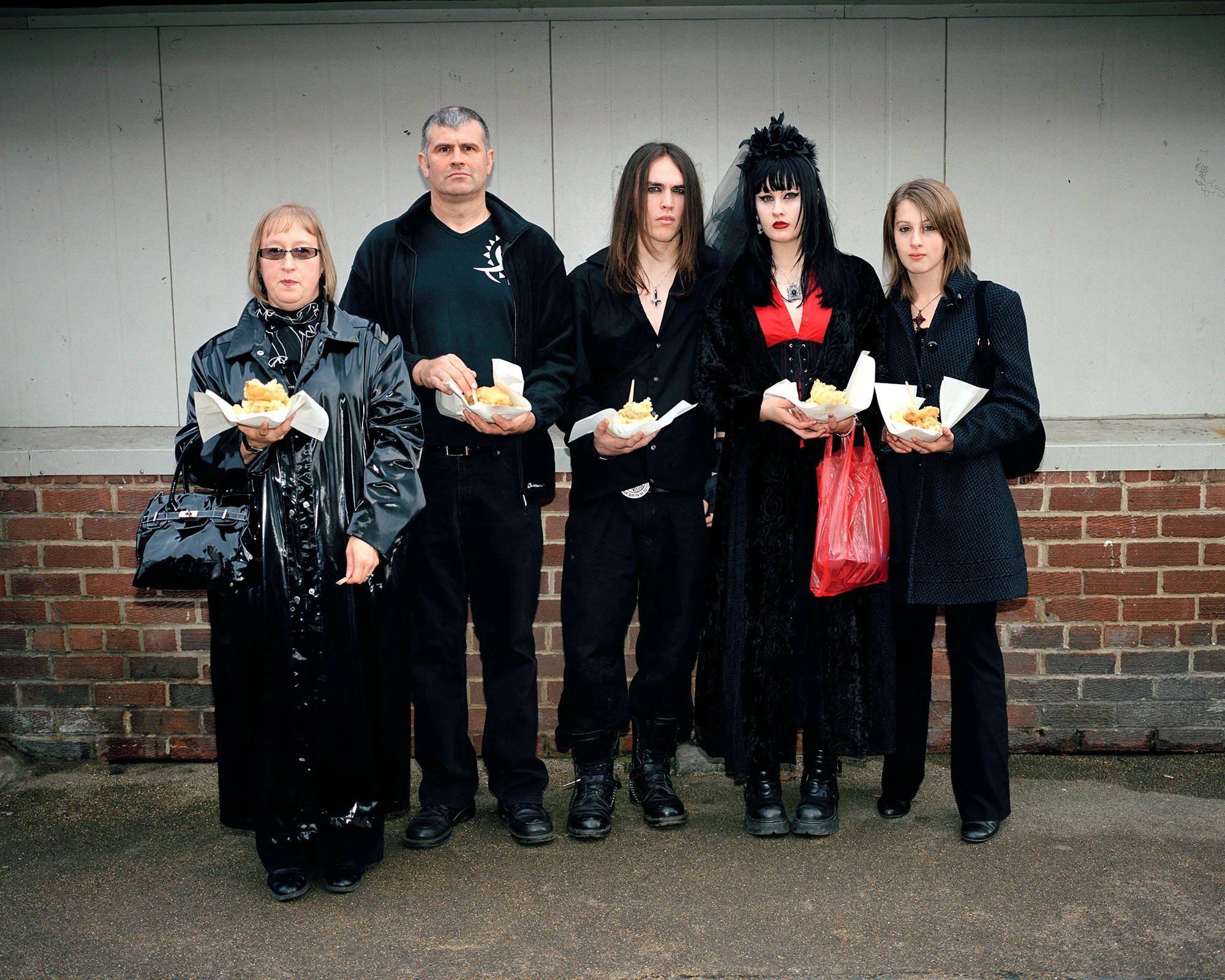 goth family with gothic clothes during Whitby Goth weekend