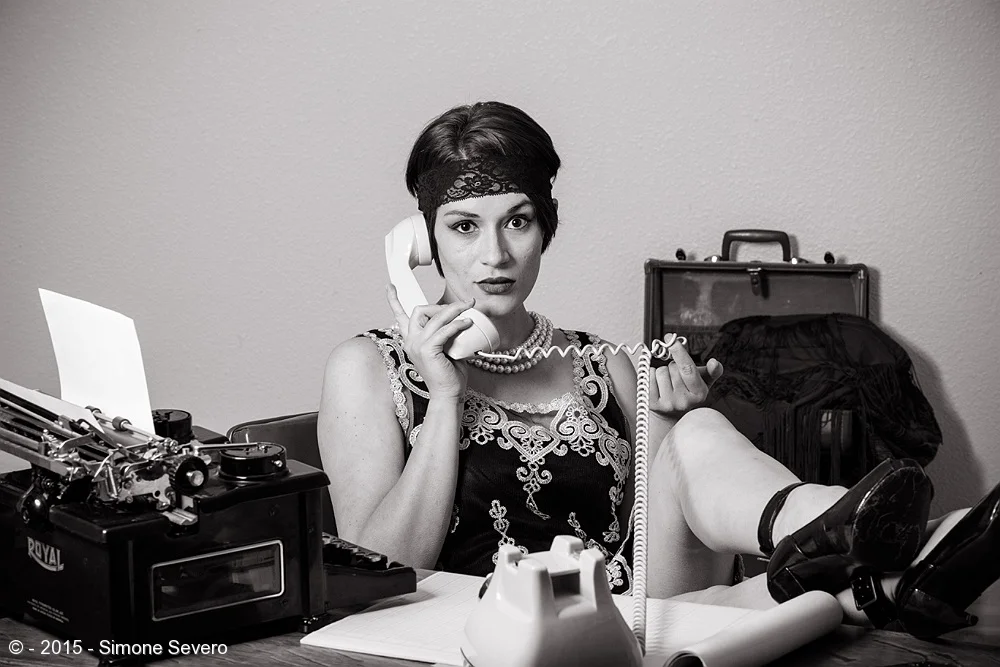 Haley loves costumes and she has a great and friendly personality. She is a woman of many talents, including theater and costume making. I showed her a picture from a magazine that had a vintage look and she said she had a couple of dresses from 192…