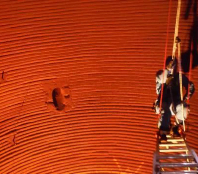 Refractory inspection using Rope Access