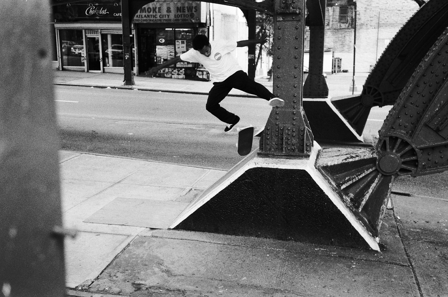   Kickflip to pivot in Harlem, NYC-Photo: Josh Stewart  