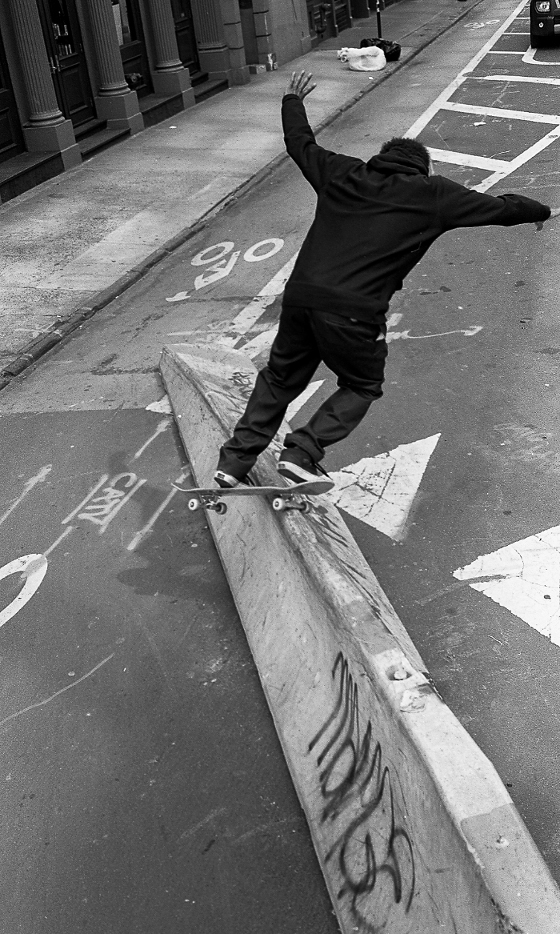   Slappy up to feeble grind, NYC-Photo by Pep Kim  