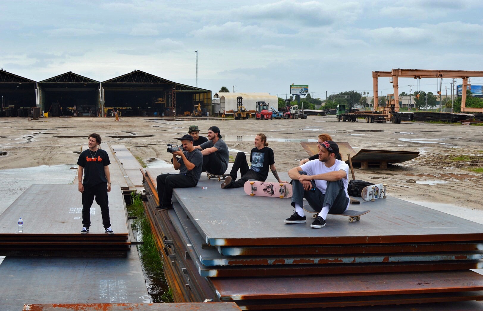 The Mixtape Squad chillin in the industrial wastelands of Tampa