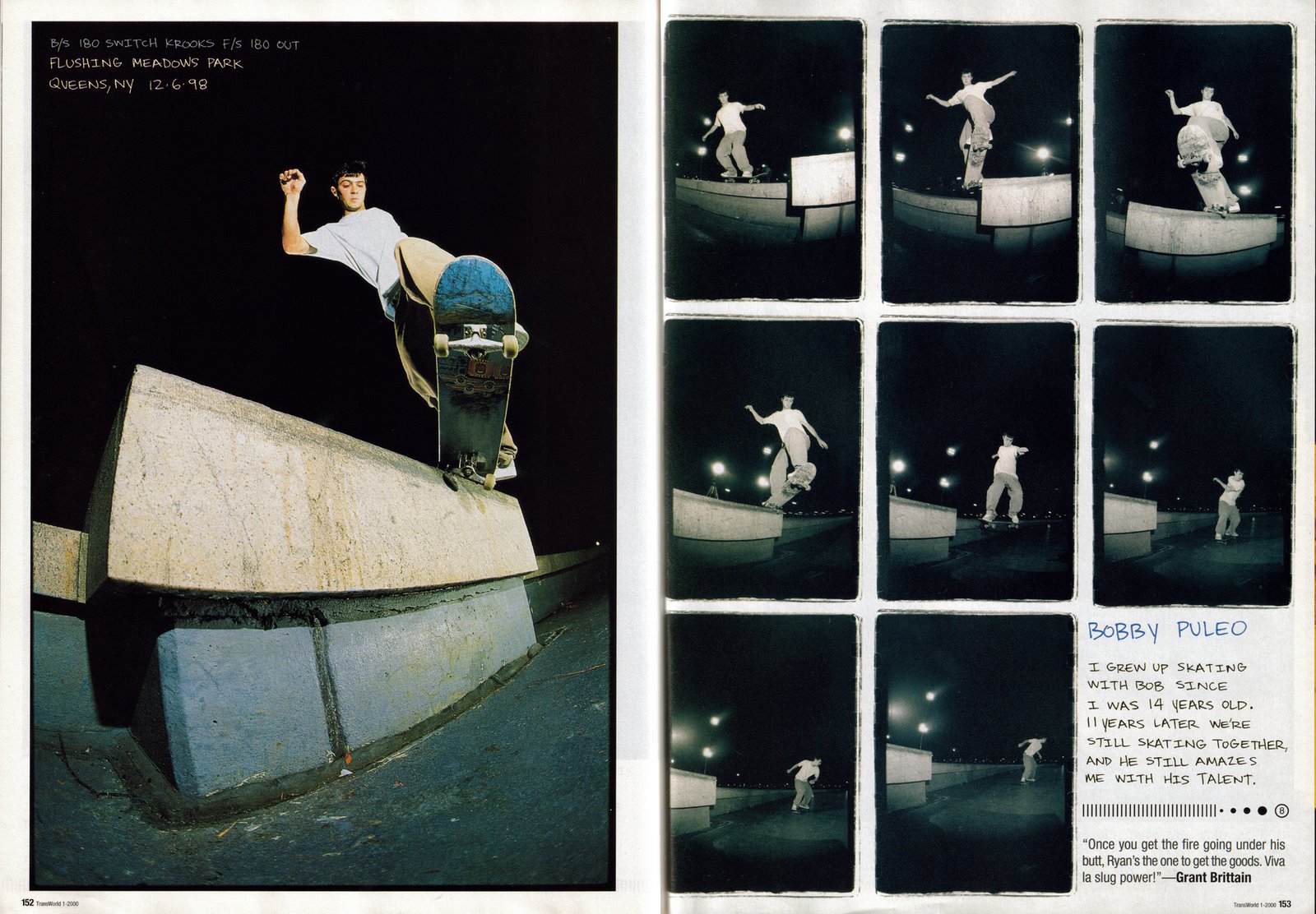 Bobby Puleo, b/s 180 switch crooks, f/s half cab out. Lifted from the Chrome Ball Incident.