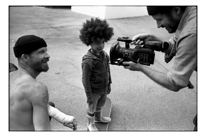 Jason Dill, Bill Strobeck and little boy, Paris 2012