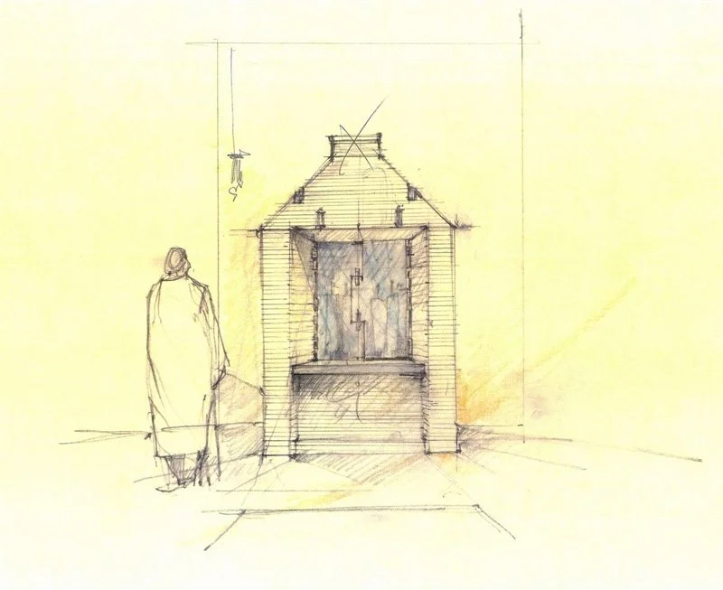  Arc for Temple Beth Shalom  Design drawing by Andersson Wise Architects, 2004 