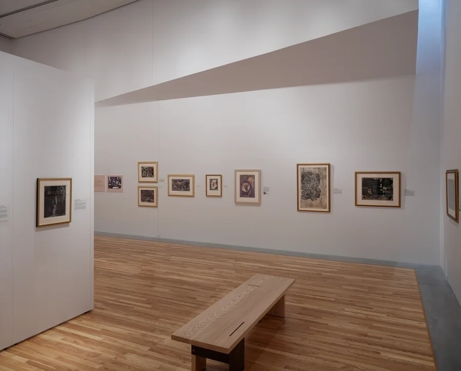  Beach Museum of Art, Manhattan, Kansas, 1996  Benches made of white ash and steel, designed by Andersson Wise Architects. 