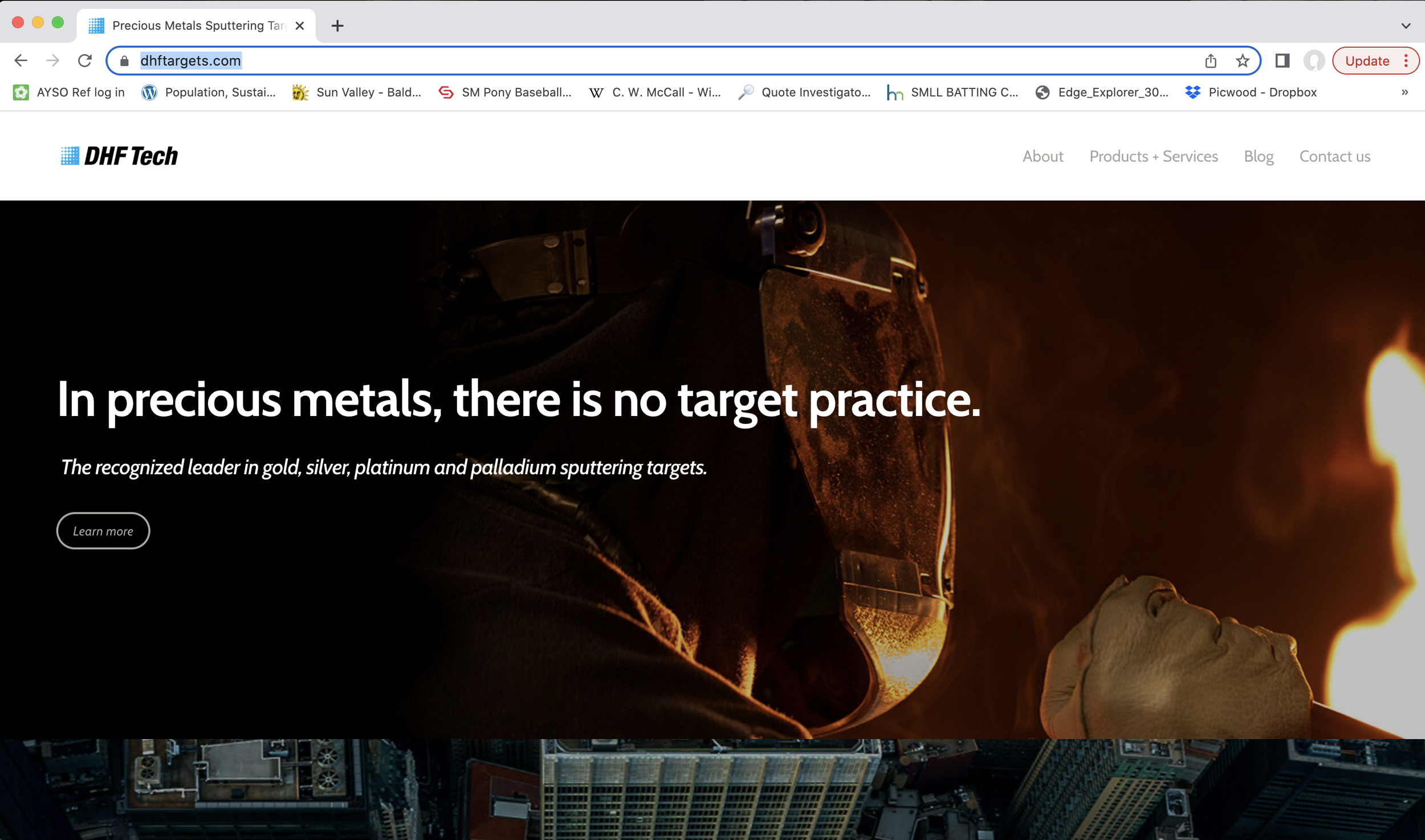 DHF Technical Products website