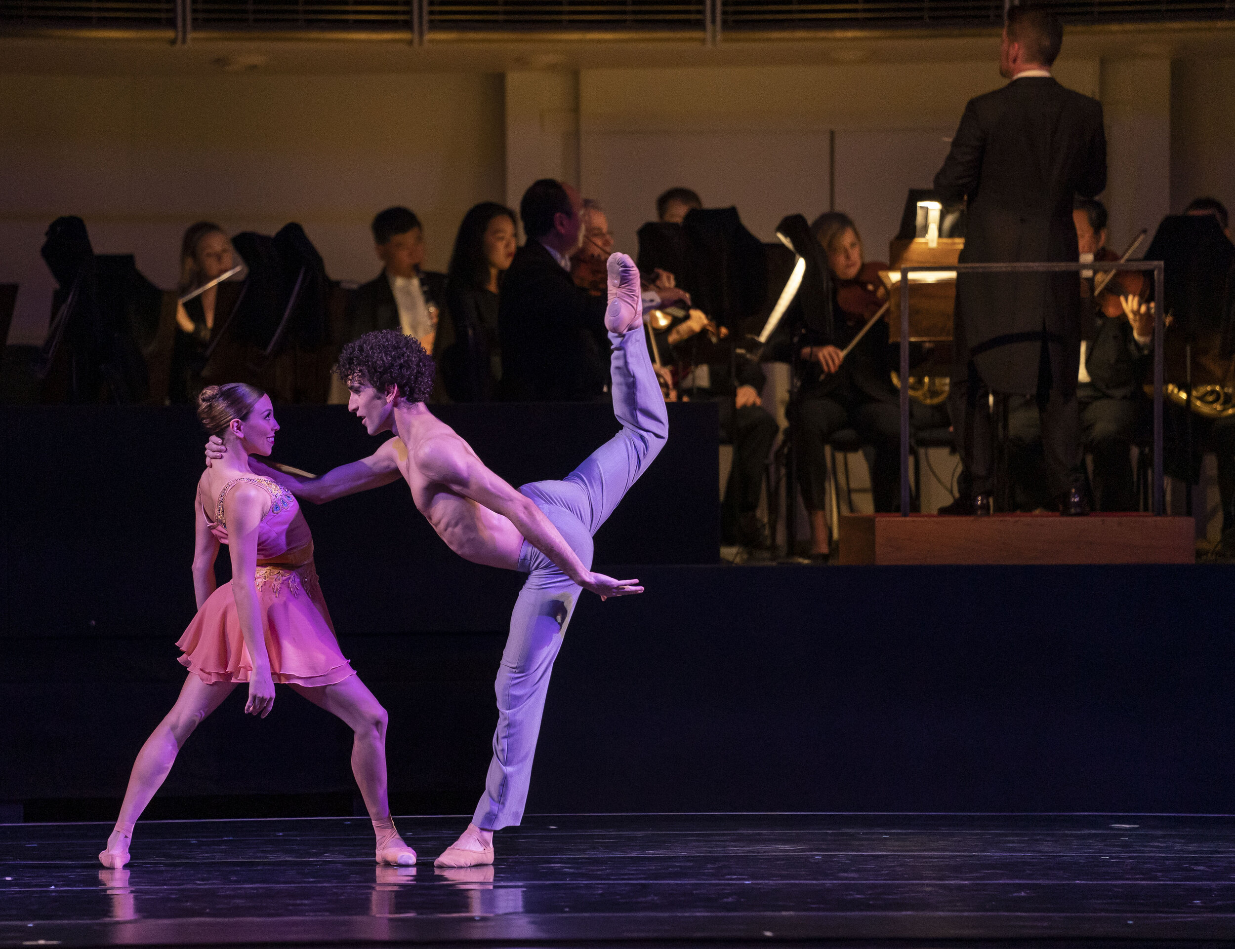 Joffrey Artists Edson Barbosa and Anais Bueno in “Bliss!” by Stephanie Martinez. Photo by Todd Rosenberg Photography
