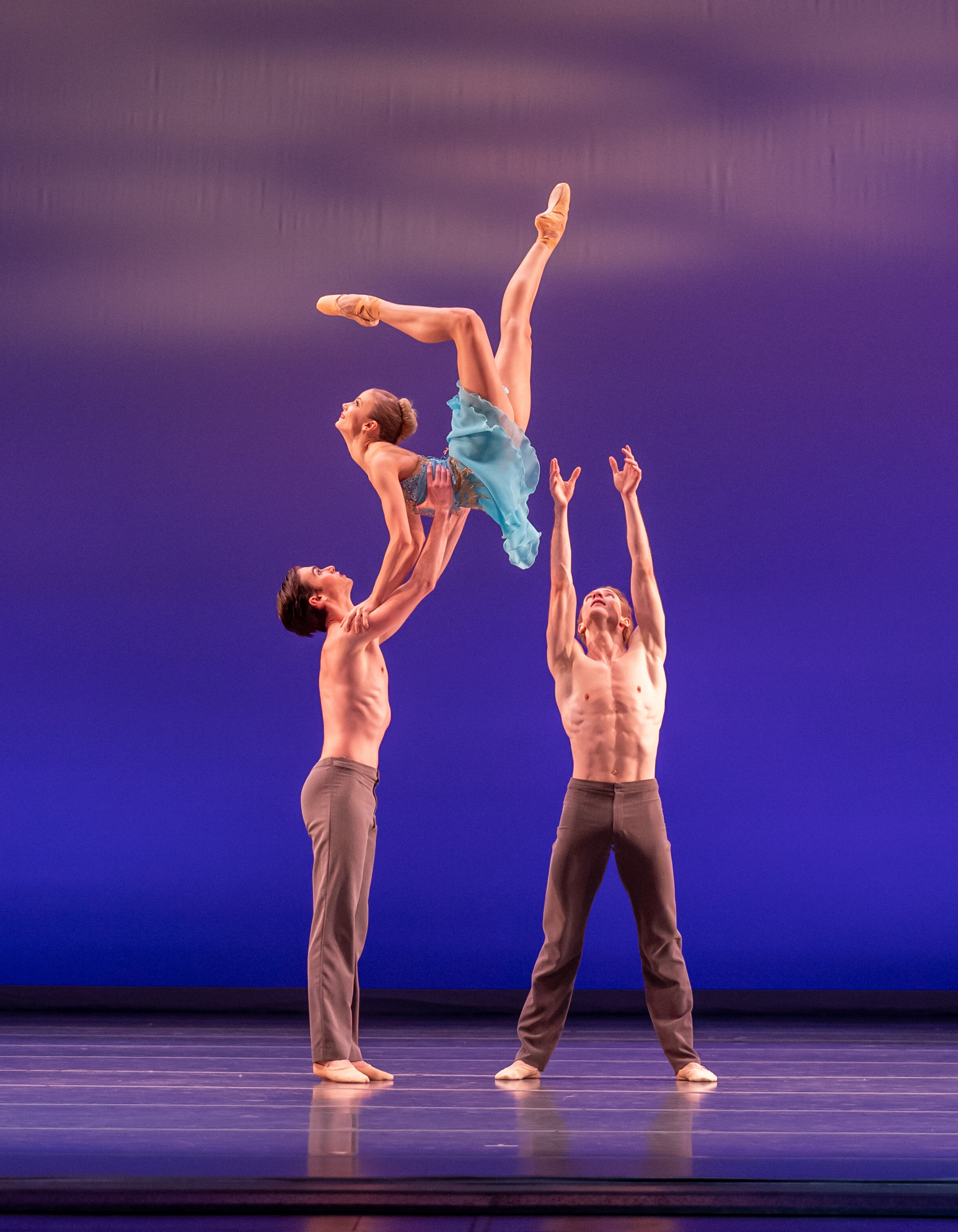 Joffrey Artists Evan Boersma, Brooke Linford, and Stefan Goncalvez in Stephanie Martinez's "Bliss!". Photo by Cheryl Mann