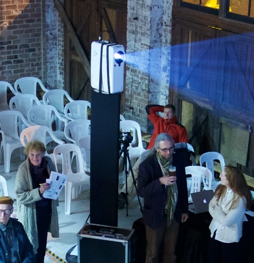 Projector set-up at the 2nd VFF.