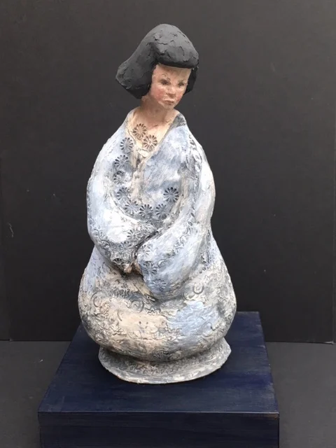 Quite Crane II, Ceramic with Glaze