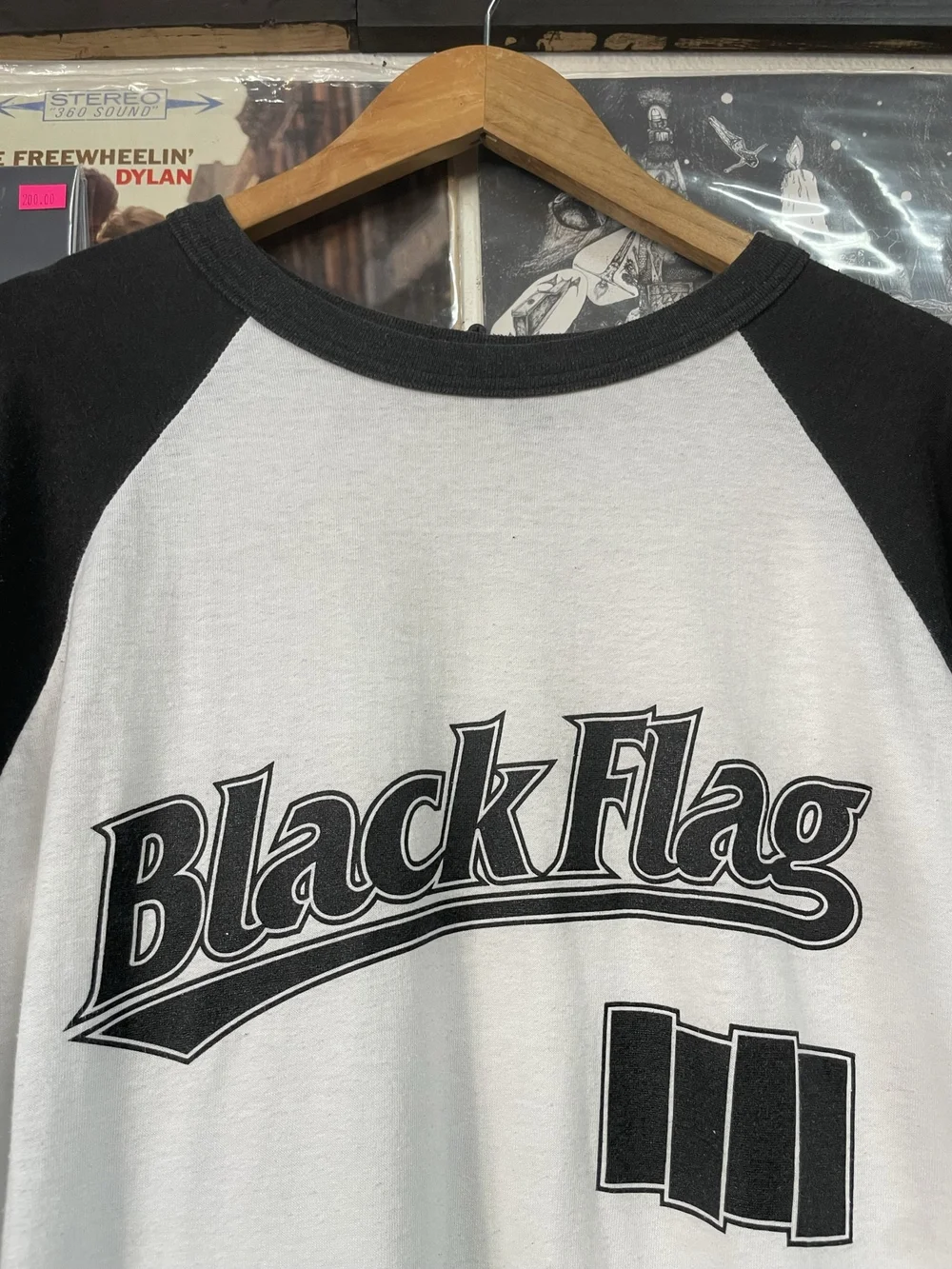 Vintage Black Flag Baseball Tee — 1 Look Vintage