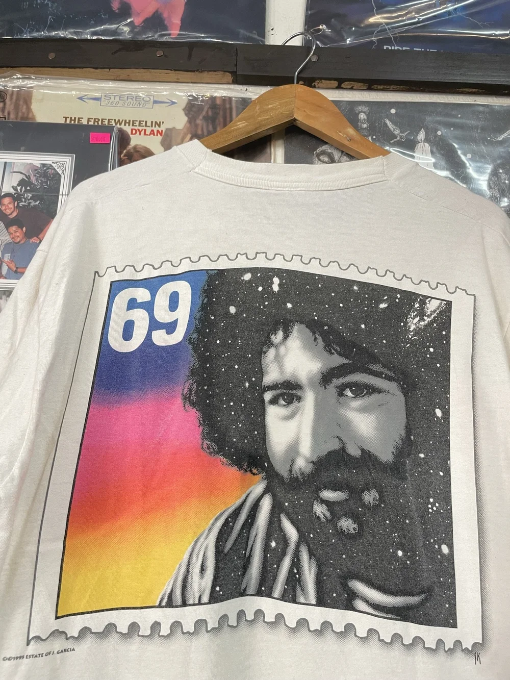トップス 90s Jerry Garcia vintage T-Shirt Vintage Jerry Garcia Space T-Shirt Size XL Music Band 1995